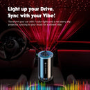 Smart Car Air Freshener with Starry Lights Projector: Automatic Aroma Diffuser, 3 Modes, Rechargeable for Car & Home