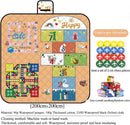 Waterproof Picnic Blanket with Flying Chess Game: 80''x80'' Extra Large, Foldable for Australian Camping, Beach & Family Gatherings