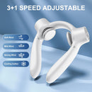 White Portable Neck Fan: Hands-Free Wearable Air Conditioner with 4000mAh Battery for Australian Travel & Daily Use