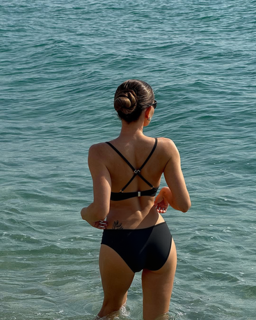 2026 Black Sexy Bikini Sport Hight Neck Women's Swimwear Size XL
