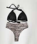 High-waist Design for Shaping the Buttocks Sexy Leopard Print Bikini Plus Size 2XL
