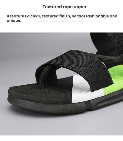 Men's 3-Color Convertible Sandals & Slippers, Outdoor Non-Slip EVA Thick-Sole Beach Shoes for Dual Wear(black)