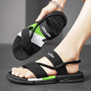 Men's 3-Color Convertible Sandals & Slippers, Outdoor Non-Slip EVA Thick-Sole Beach Shoes for Dual Wear(black)