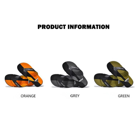 Men's Flip Flops with EVA-PVC Dual Sole, 3 Colors (Orange/Grey/Green) for Comfort & Slip-Resistance(green)