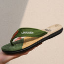 Men's Flip Flops with EVA-PVC Dual Sole, 3 Colors (Black/Blue/Green) for Comfort & Style for Summer Beach & Daily Wear(green)
