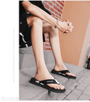 Men's Flip Flops: 4 Colors, EVA-PVC Blend, Comfort & Style for Summer Beach & Daily Wear(Black-gray)