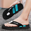 Men's Flip Flops: 4 Colors, EVA-PVC Blend, Comfort & Style for Summer Beach & Daily Wear(Black-green)