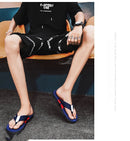 Men's Flip Flops: 4 Colors, EVA-PVC Blend, Comfort & Style for Summer Beach & Daily Wear(Blue)