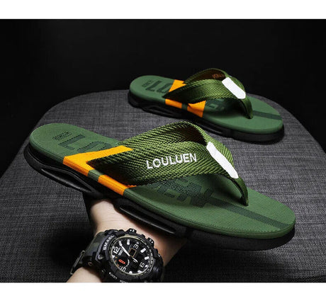 Men's Flip Flops: 4 Colors, EVA-PVC Blend, Comfort & Style for Summer Beach & Daily Wear(Green)