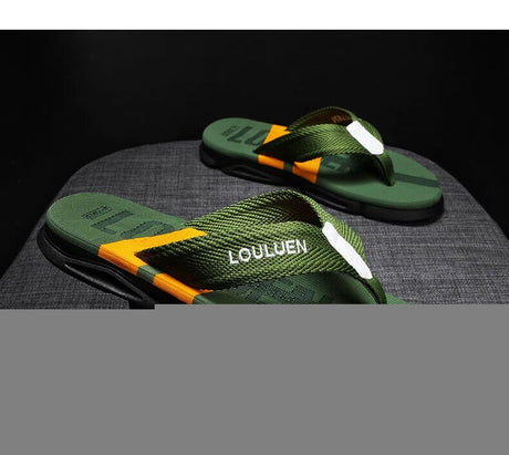 Men's Flip Flops: 4 Colors, EVA-PVC Blend, Comfort & Style for Summer Beach & Daily Wear(Green)