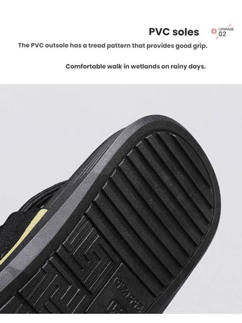 Men's Outdoor Non-Slip Sandals, 4-Color EVA Lightweight Thick-Sole Beach Slippers for Casual & Sports(black)