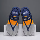 Men's Outdoor Non-Slip Sandals, 4-Color EVA Lightweight Thick-Sole Beach Slippers for Casual & Sports(dark blue)