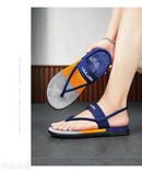 Men's Outdoor Non-Slip Sandals, 4-Color EVA Lightweight Thick-Sole Beach Slippers for Casual & Sports(dark blue)