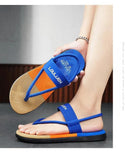 Men's Outdoor Non-Slip Sandals, 4-Color EVA Lightweight Thick-Sole Beach Slippers for Casual & Sports(royal blue)