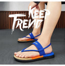 Men's Outdoor Non-Slip Sandals, 4-Color EVA Lightweight Thick-Sole Beach Slippers for Casual & Sports(royal blue)