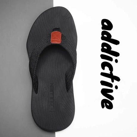 Men's Outdoor Non-Slip Flip Flops, 6 Colors EVA Lightweight Thick-Sole Beach Sandals for Casual & Sports(black)