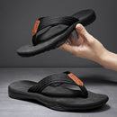 Men's Outdoor Non-Slip Flip Flops, 6 Colors EVA Lightweight Thick-Sole Beach Sandals for Casual & Sports(black)