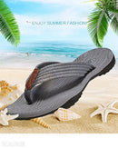 Men's Outdoor Non-Slip Flip Flops, 6 Colors EVA Lightweight Thick-Sole Beach Sandals for Casual & Sports(red and black)