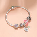 Rose Gold Petal Zircon Bracelet(18cm)