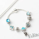 Anime Character Colorful Umbrella Alloy Charm Bracelet with Rhinestones(18cm)