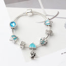 Anime Character Colorful Umbrella Alloy Charm Bracelet with Rhinestones(18cm)