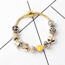 Golden Tropical Marine Life Anchor Money Bag Dollar Bead Bracelet(19cm)