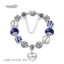 10 Styles Charm Bracelets Set: Colorful Alloy & Glass Beaded Bracelets, Adjustable Length 16-21cm(double)