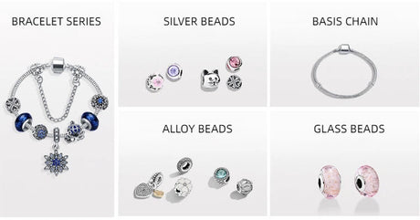 Sparkling Charm Bracelet with Smiley, Crystal, Rhinestone Beads & Hollow Star Zircon Pendants(18cm)