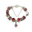 Vintage Silver-Plated Zircon Beaded Bracelet(18cm)