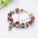 Vintage Silver-Plated Zircon Beaded Bracelet(20cm)