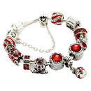 Vintage Silver-Plated Zircon Beaded Bracelet(20cm)