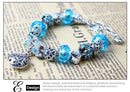 Vintage Crystal Zircon Beaded Bracelet with Hollow LOVE Alloy Pendant, Adjustable Snake Chain Bracelet(17cm+5cm)