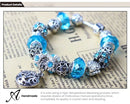 Vintage Crystal Zircon Beaded Bracelet with Hollow LOVE Alloy Pendant, Adjustable Snake Chain Bracelet(17cm+5cm)