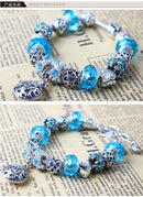 Vintage Crystal Zircon Beaded Bracelet with Hollow LOVE Alloy Pendant, Adjustable Snake Chain Bracelet(18cm+5cm)