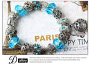 Vintage Crystal Zircon Beaded Bracelet with Hollow LOVE Alloy Pendant, Adjustable Snake Chain Bracelet(20cm+5cm)