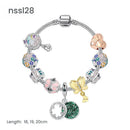 11 Styles Charm Bracelets Set,Colorful Alloy & Glass Beaded Bracelets(double)