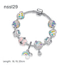 11 Styles Charm Bracelets Set,Colorful Alloy & Glass Beaded Bracelets(double)