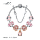 11 Styles Charm Bracelets Set,Colorful Alloy & Glass Beaded Bracelets(double)