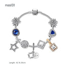 11 Styles Charm Bracelets Set,Colorful Alloy & Glass Beaded Bracelets(double)