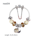 11 Styles Charm Bracelets Set,Colorful Alloy & Glass Beaded Bracelets(triple)