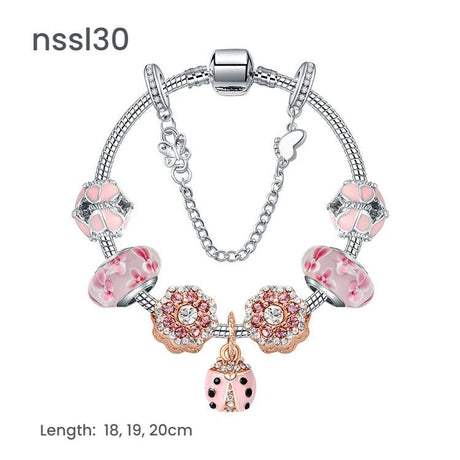 11 Styles Charm Bracelets Set,Colorful Alloy & Glass Beaded Bracelets(triple)