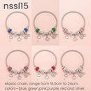 10 Styles Charm Bracelets Set: Colorful Alloy & Glass Beaded Bracelets, Adjustable Length 16-24cm(triple)
