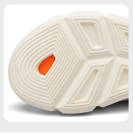 Men's Summer EVA Crocs with 3 Color Options - Breathable, Non-Slip, Comfortable Beach & Casual Sandals(white&orange)
