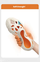 Men's Summer EVA Crocs with 3 Color Options - Breathable, Non-Slip, Comfortable Beach & Casual Sandals(white&orange)