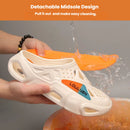 Men's Summer EVA Crocs with 3 Color Options - Breathable, Non-Slip, Comfortable Beach & Casual Sandals(white&orange)