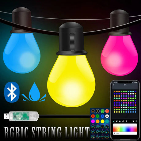 Bluetooth Colorful G40 Led Bulb String Lights