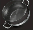 30cm Stainless Steel Non-Stick Frying Pan with Glass Lid Silver
