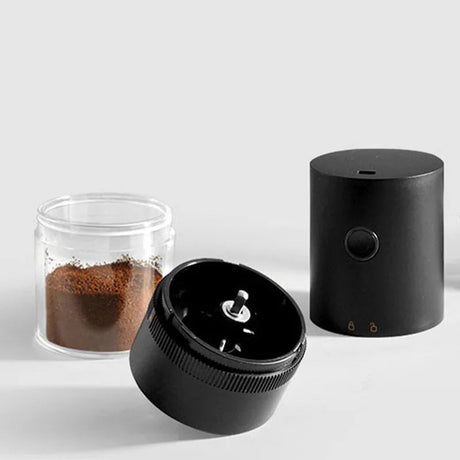Portable USB C Rechargeable Coffee Grinder  Mill Black