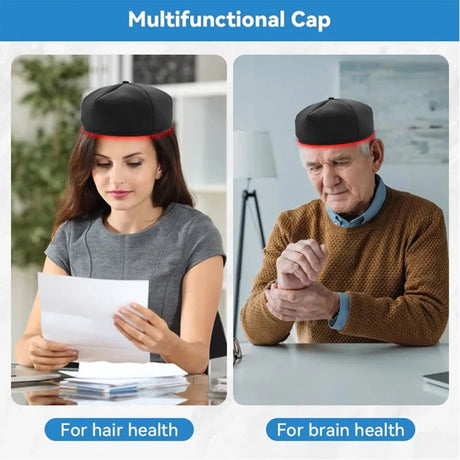 Hair Growth Cap LED Treatment Helmet Black
