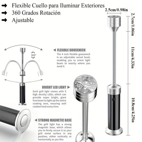 LED Grill Lights Magnetic Base BBQ Lamp